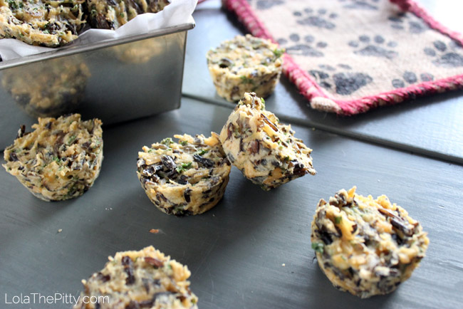 Chicken Wild Rice Dog Treat Recipe - via lolathepitty.com