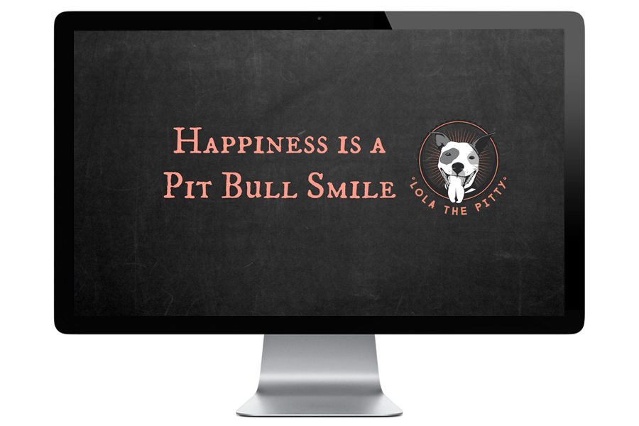 Happiness is a pit bull smile - free desktop wallpaper via lolathepitty.com